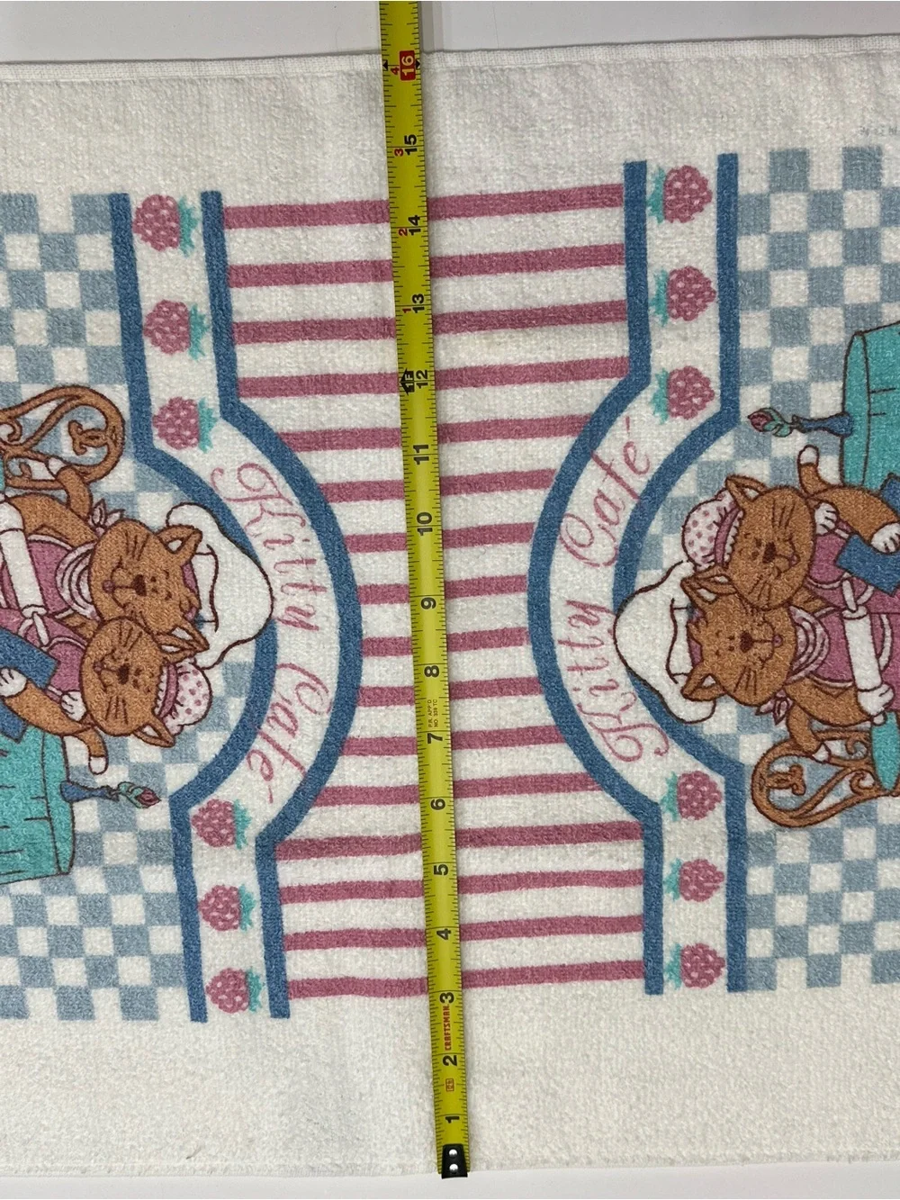 Vintage Cannon Kitty Cafe Fringed Kitchen Towels Pair